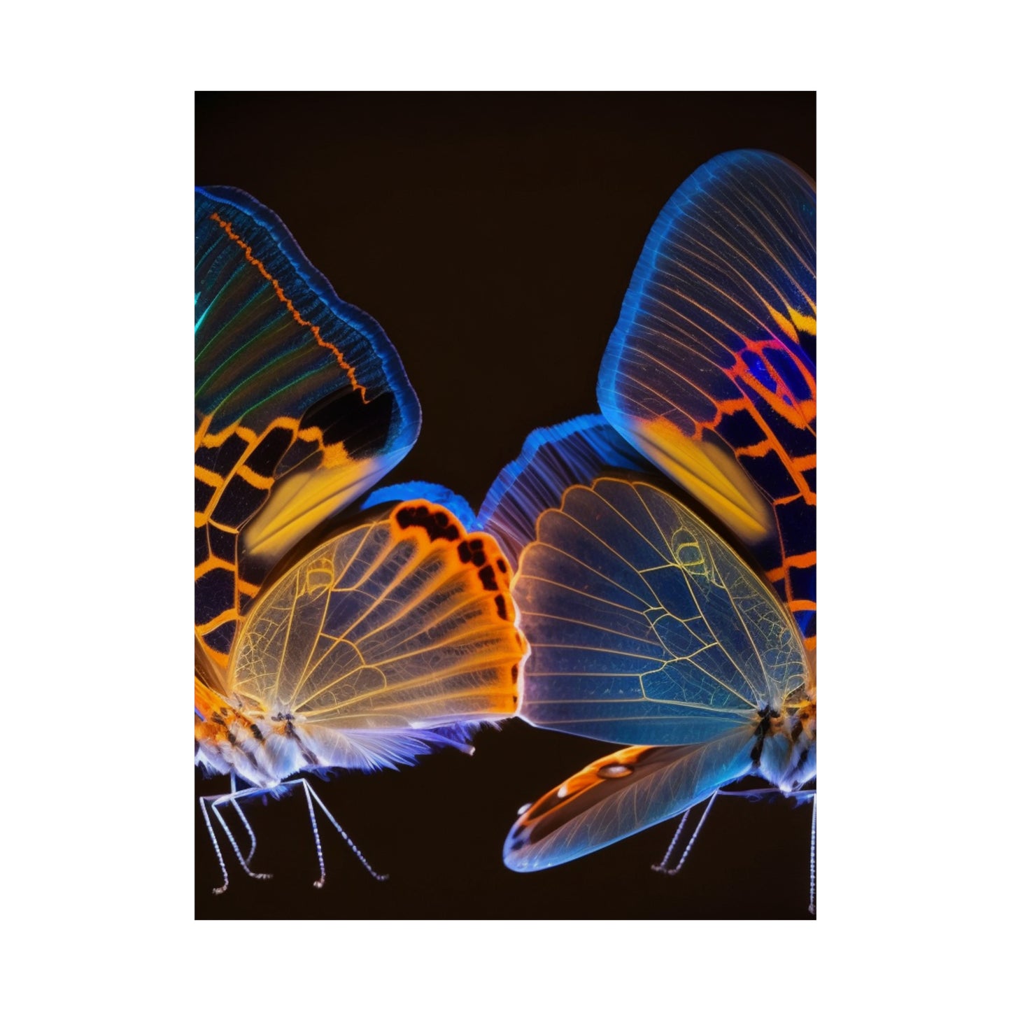 Premium Matte Vertical Posters Neon Glo Butterfly 2