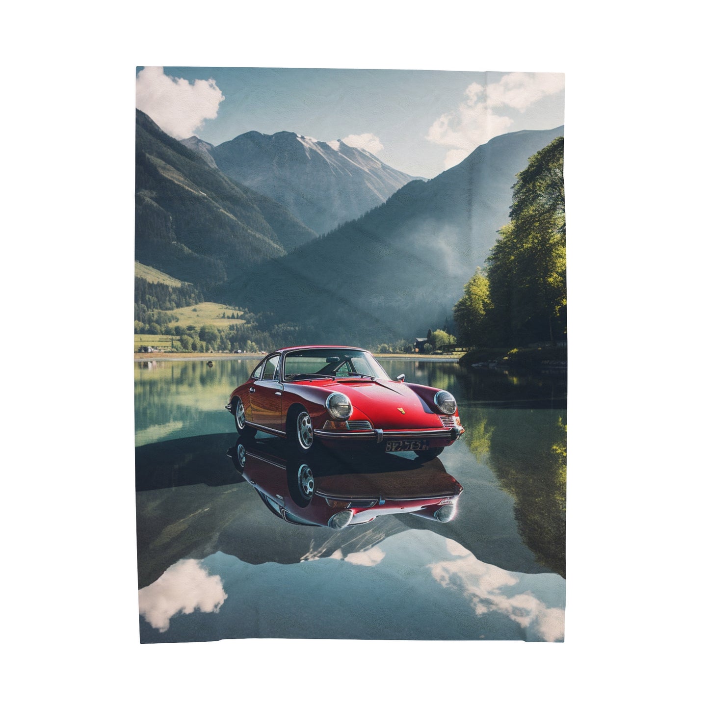 Velveteen Plush Blanket Porsche Lake 3