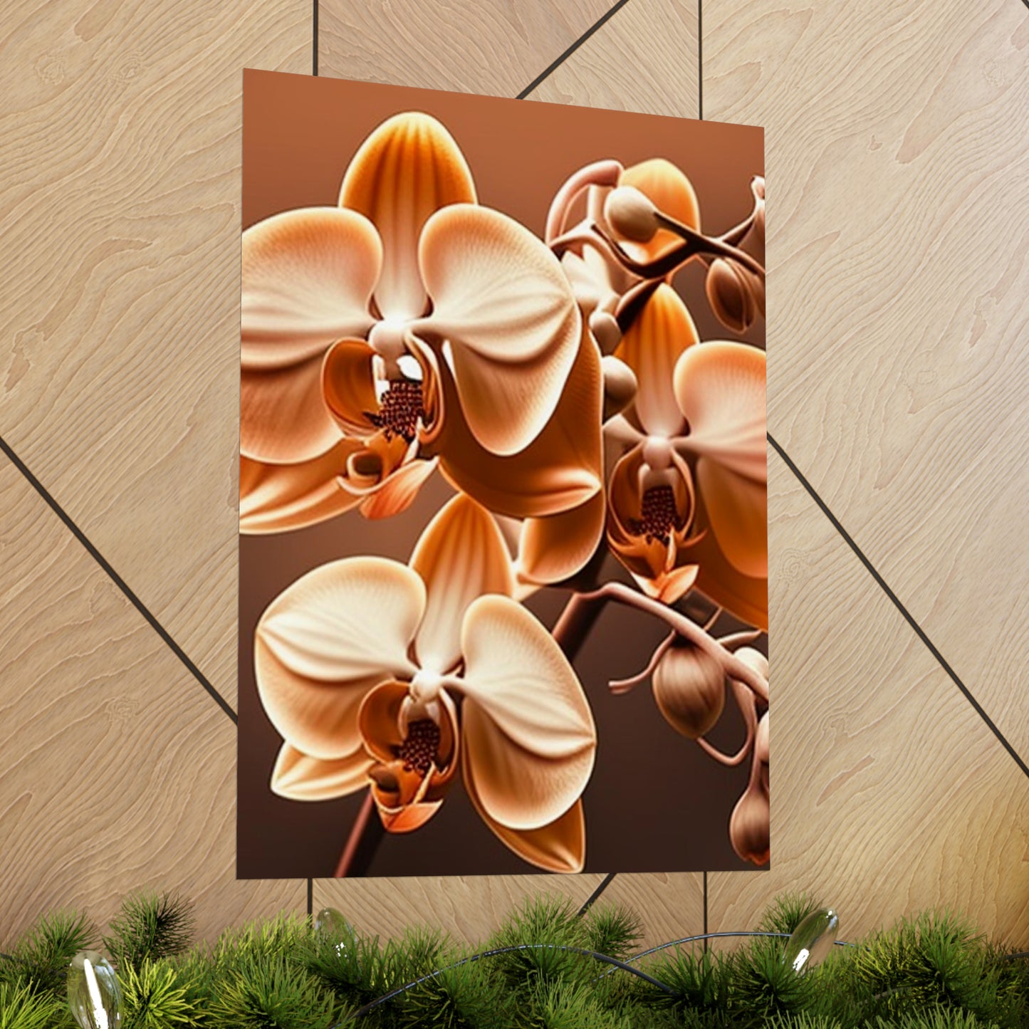 Premium Matte Vertical Posters orchid pedals 3