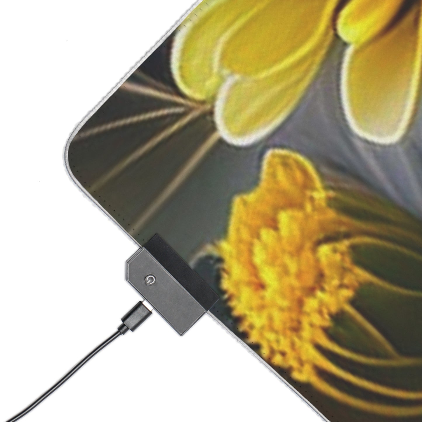 LED Gaming Mouse Pad Yellow Hermosas Flores Amarillas 4