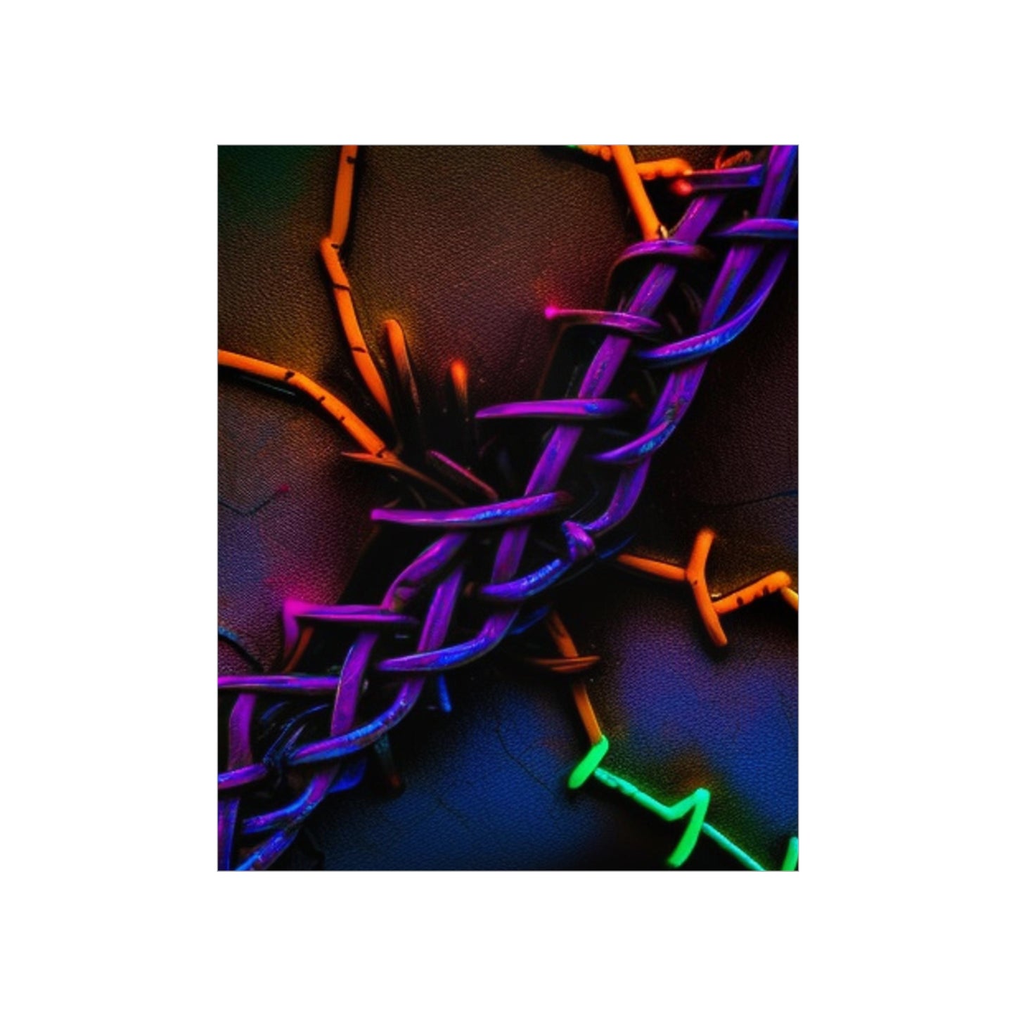 Premium Matte Vertical Posters Macro Neon Barbs 2