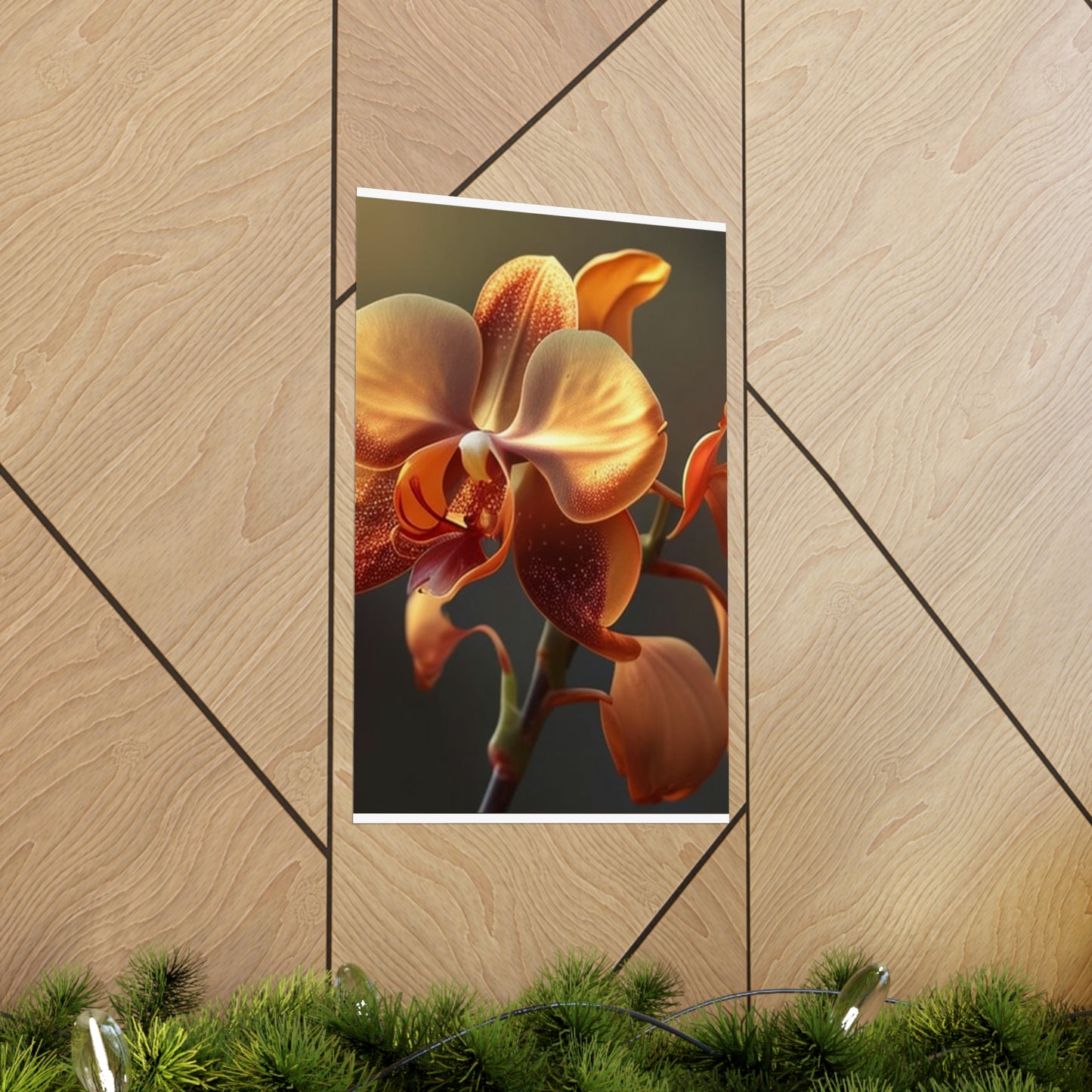 Premium Matte Vertical Posters Orange Orchid 1