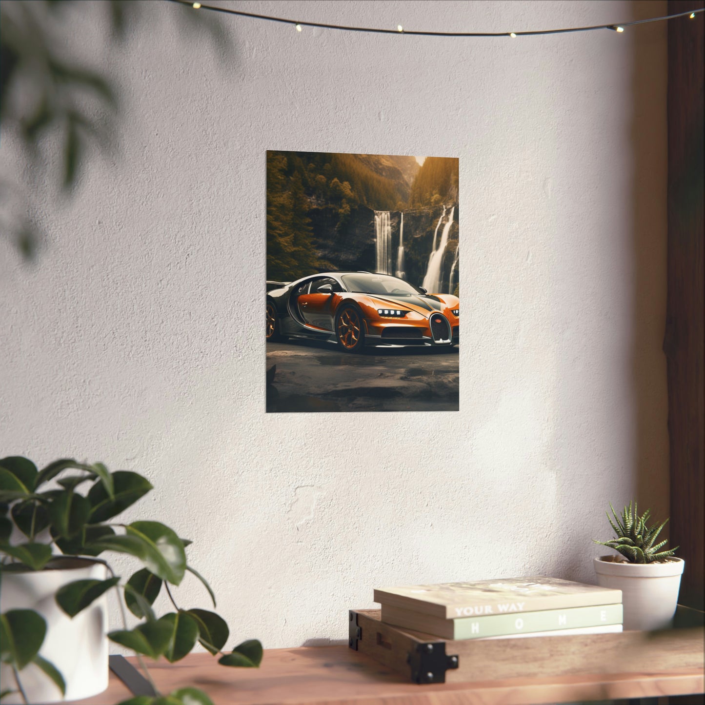 Premium Matte Vertical Posters Bugatti Waterfall 3