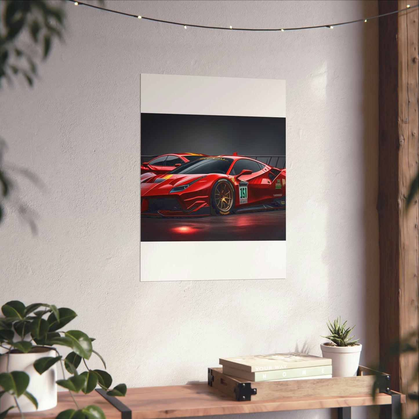 Premium Matte Vertical Posters Ferrari Red 2