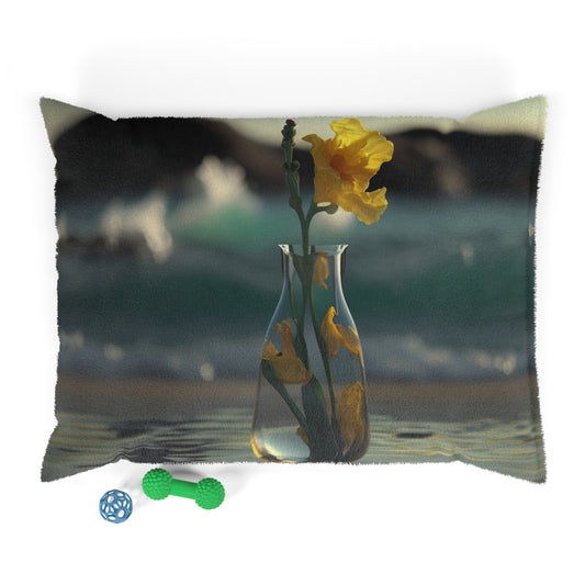 Pet Bed Yellow Gladiolus glass 2