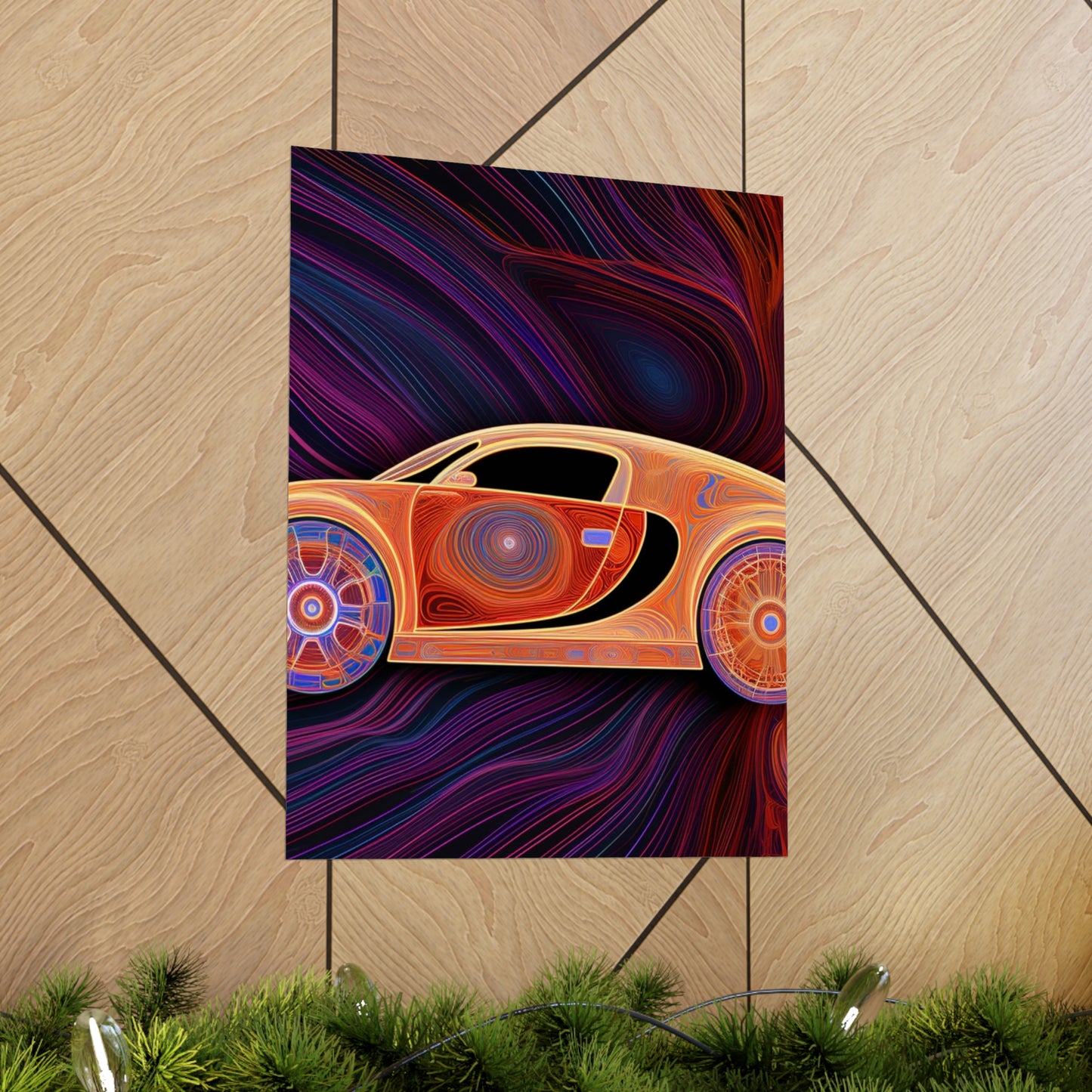 Premium Matte Vertical Posters Bugatti Abstract Concept 2