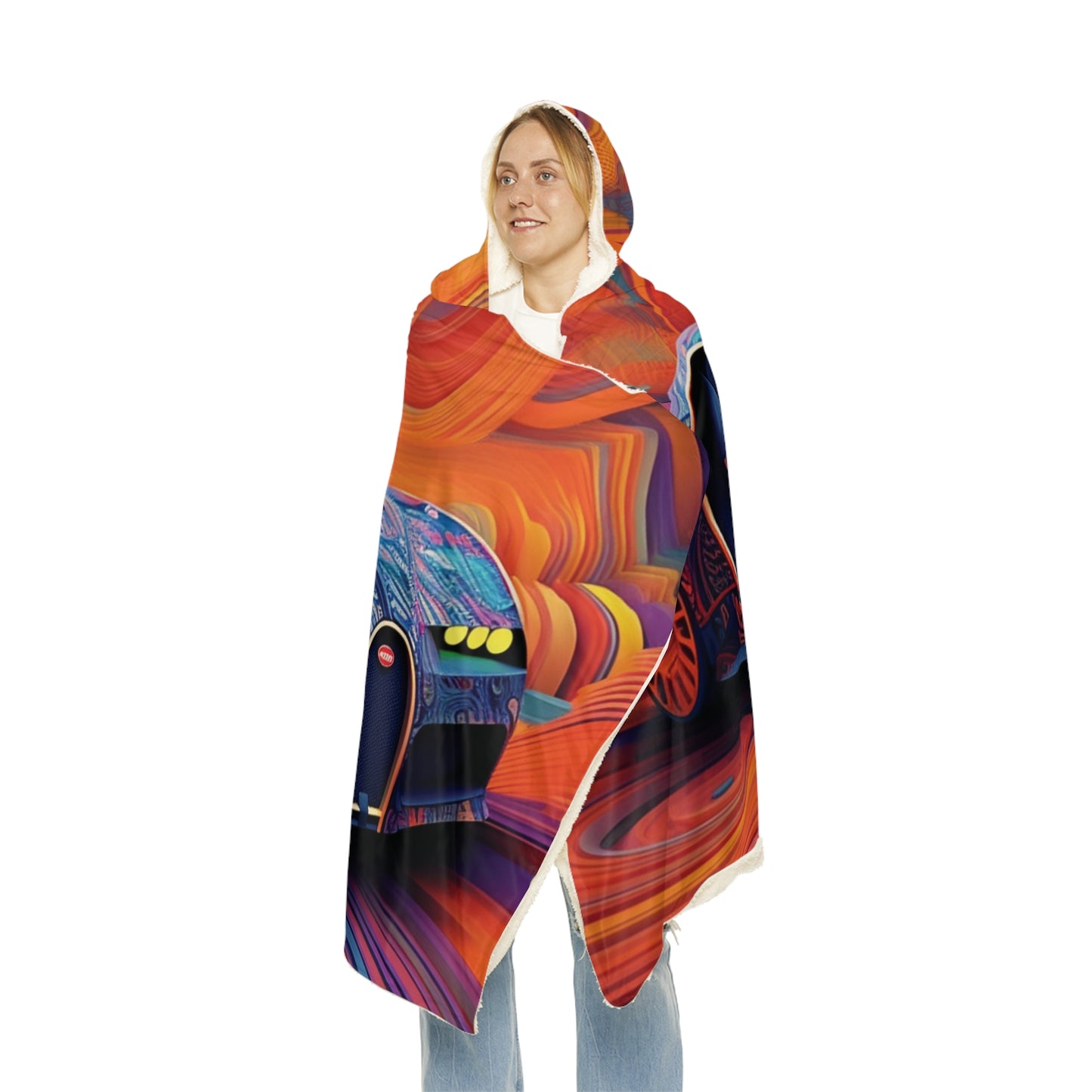 Snuggle Hooded Blanket Bugatti Abstract Concept 4