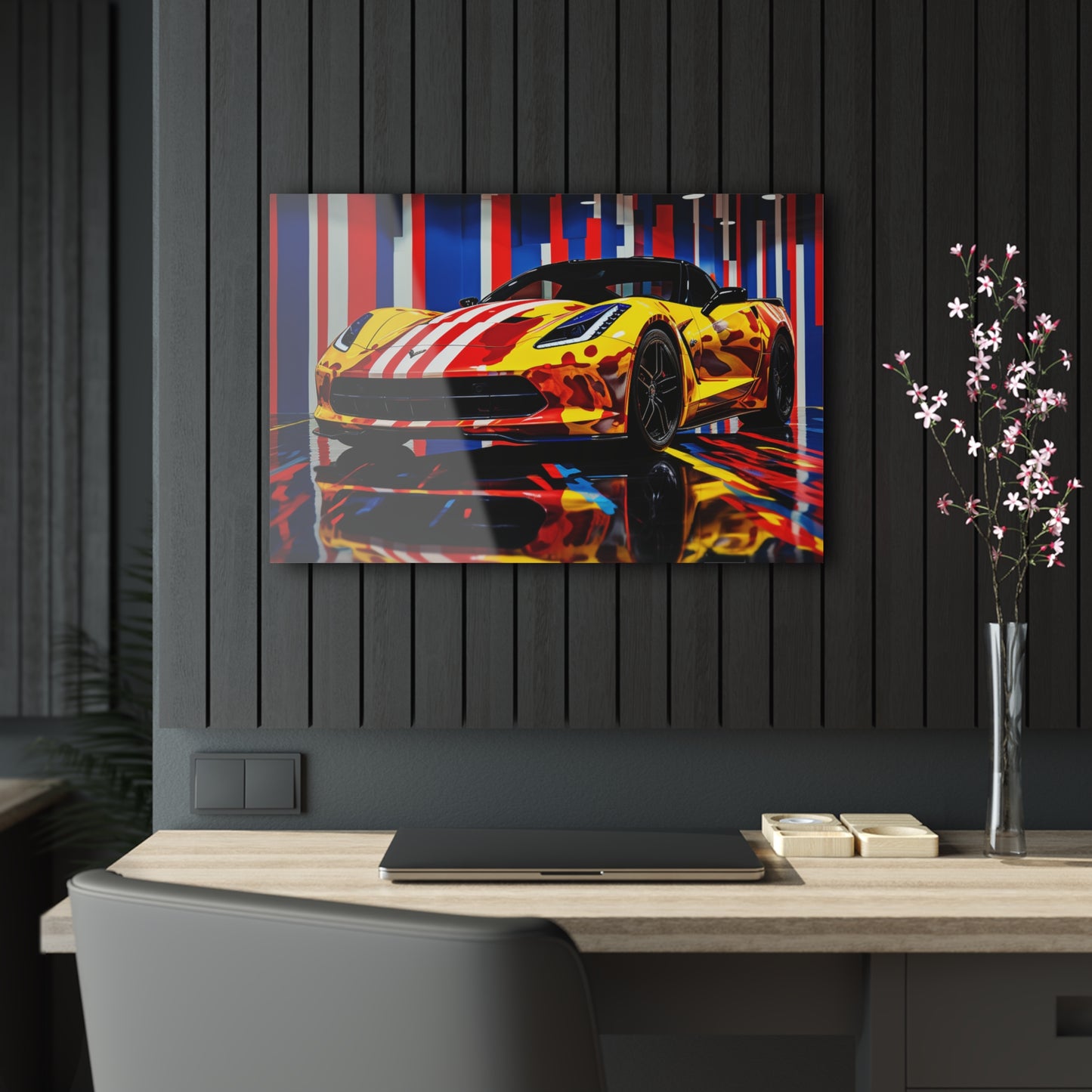 Acrylic Prints Macro Flag Ferrari 4