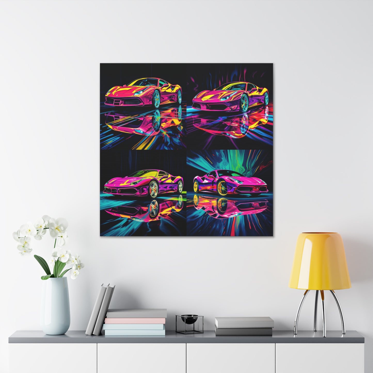 Canvas Gallery Wraps Pink Ferrari Macro 5