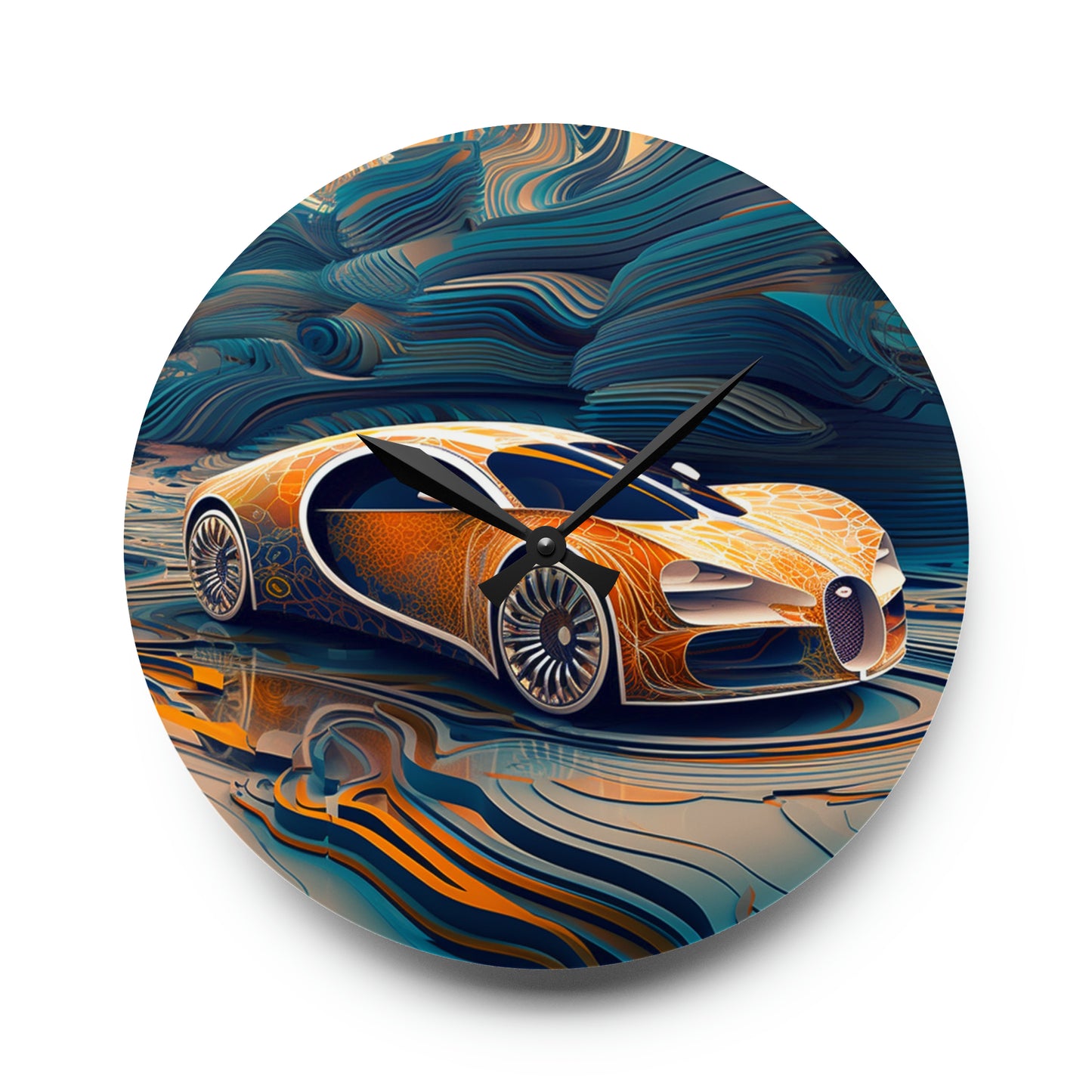 Acrylic Wall Clock Bugatti Abstract Flair 1