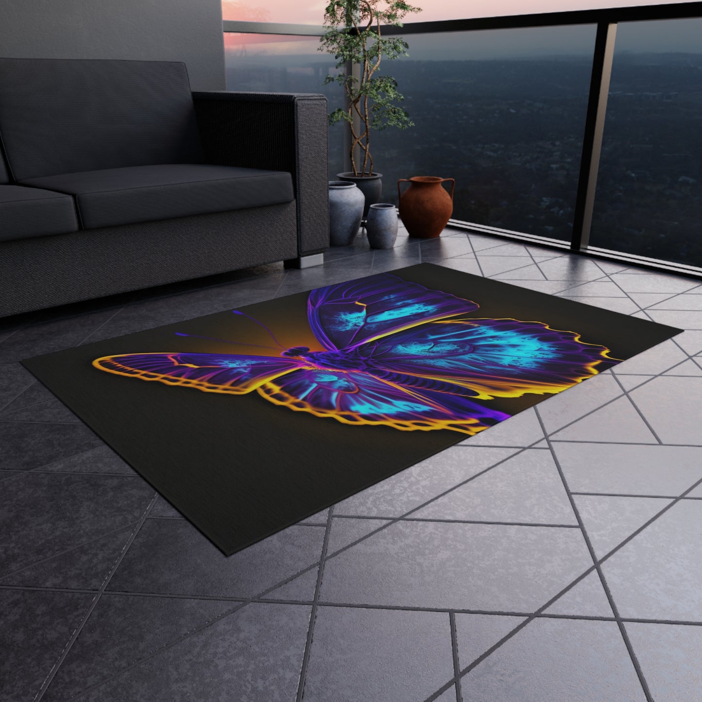 Outdoor Rug  Thermal Butterfly 4