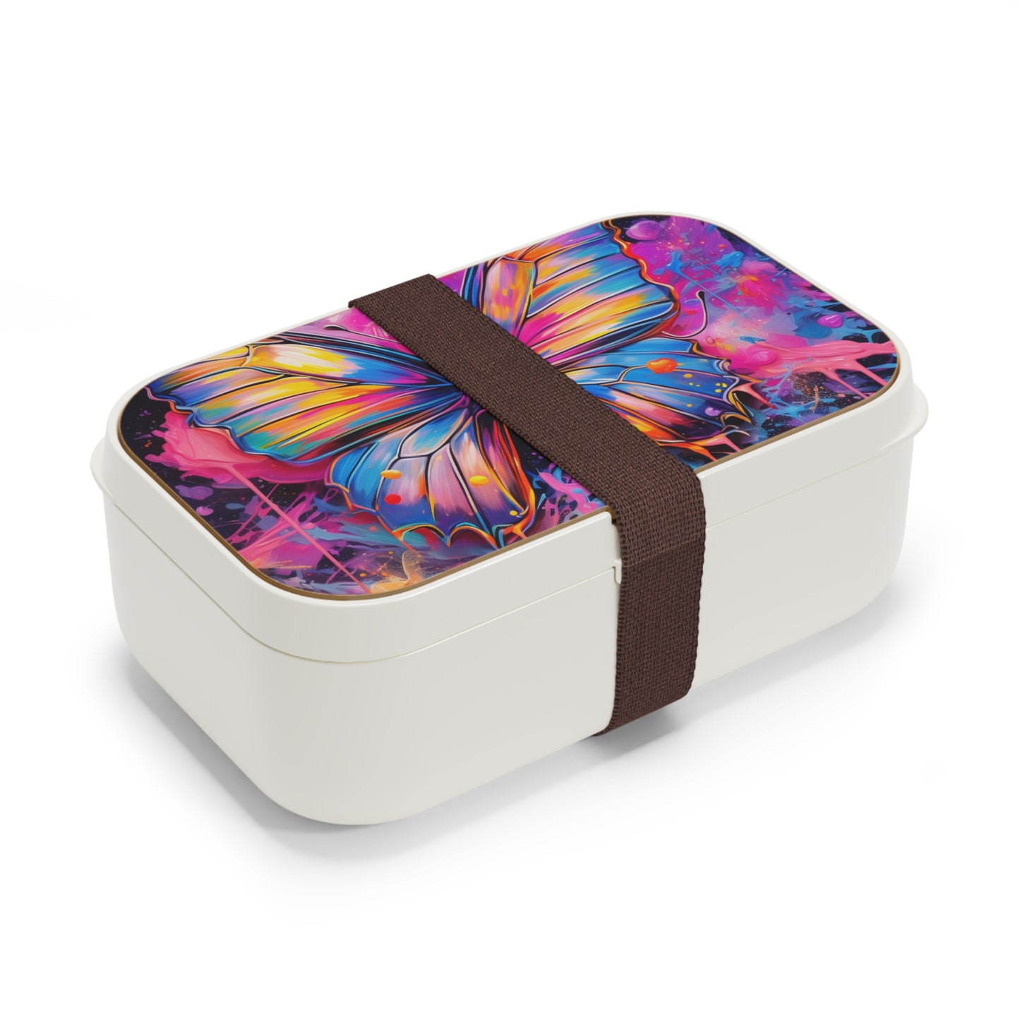 Bento Lunch Box Pink Butterfly Flair 3