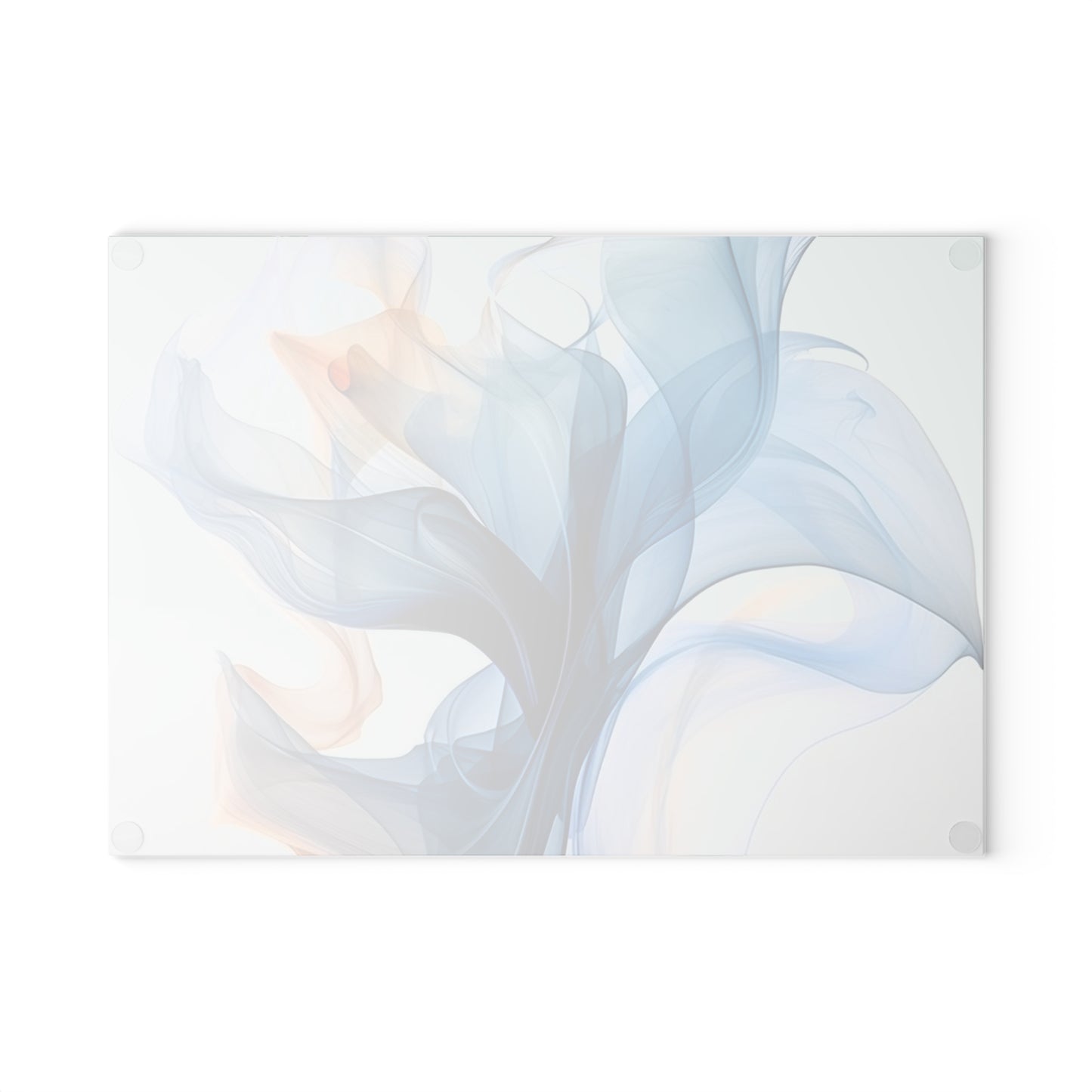 Glass Cutting Board Blue Tluip Abstract 3