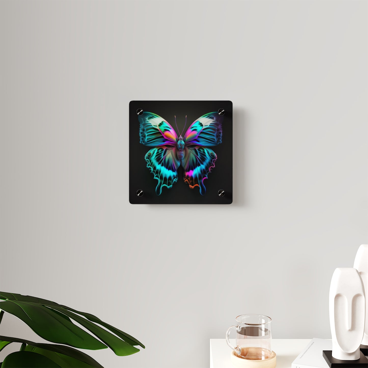 Acrylic Wall Art Panels Neon Butterfly Fusion 4