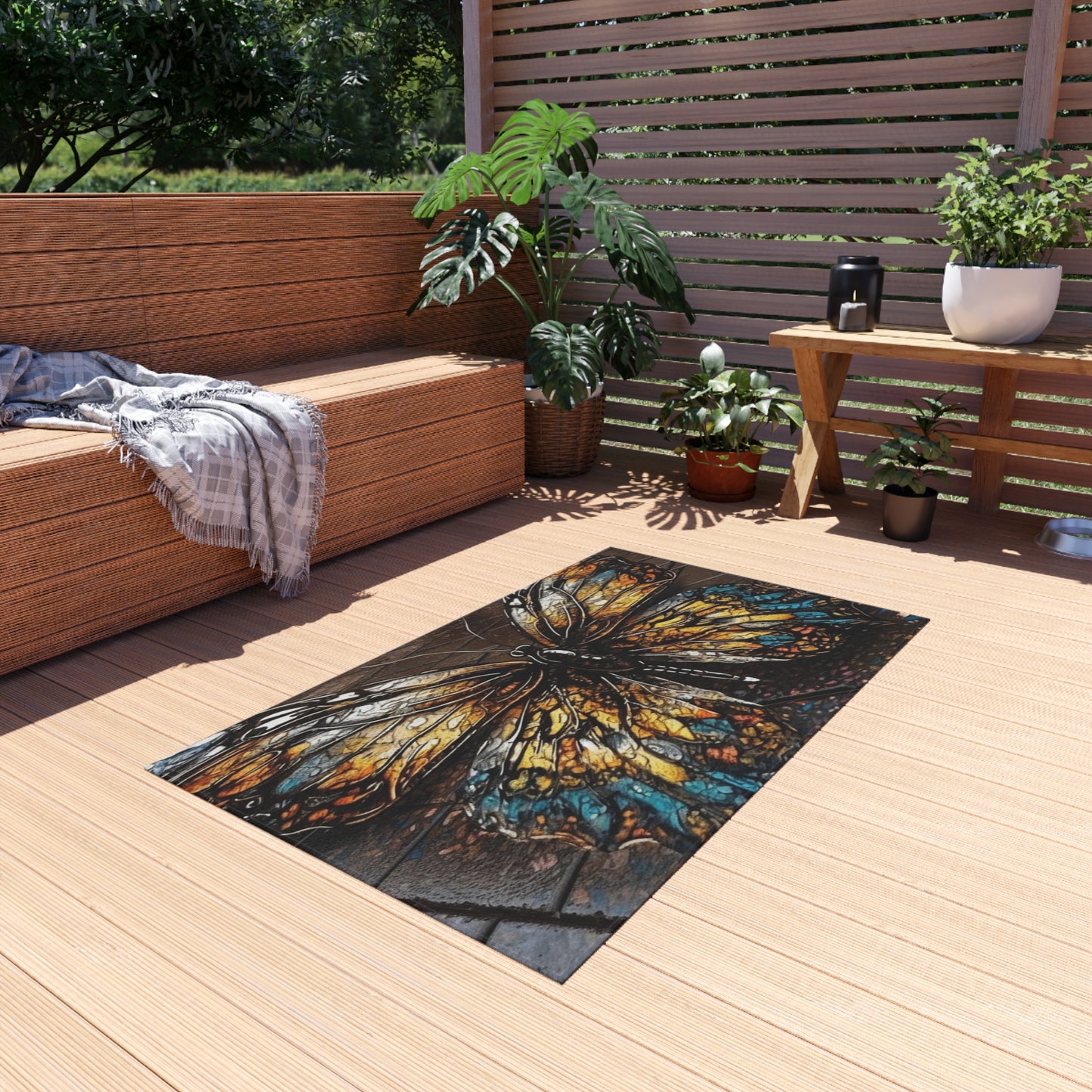 Outdoor Rug  Water Butterfly Street 1