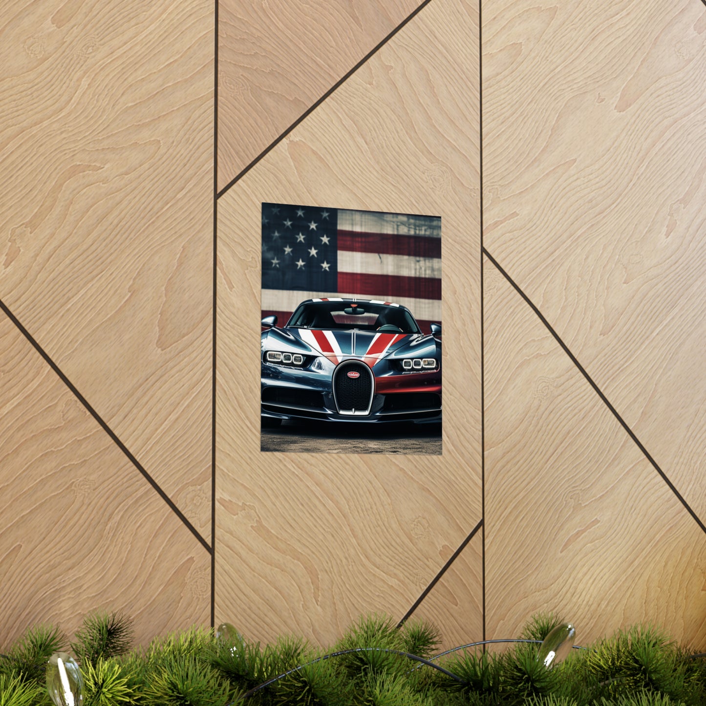 Premium Matte Vertical Posters Bugatti Flag 2