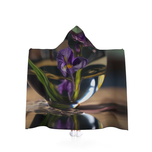 Hooded Blanket Purple Iris in a vase 1