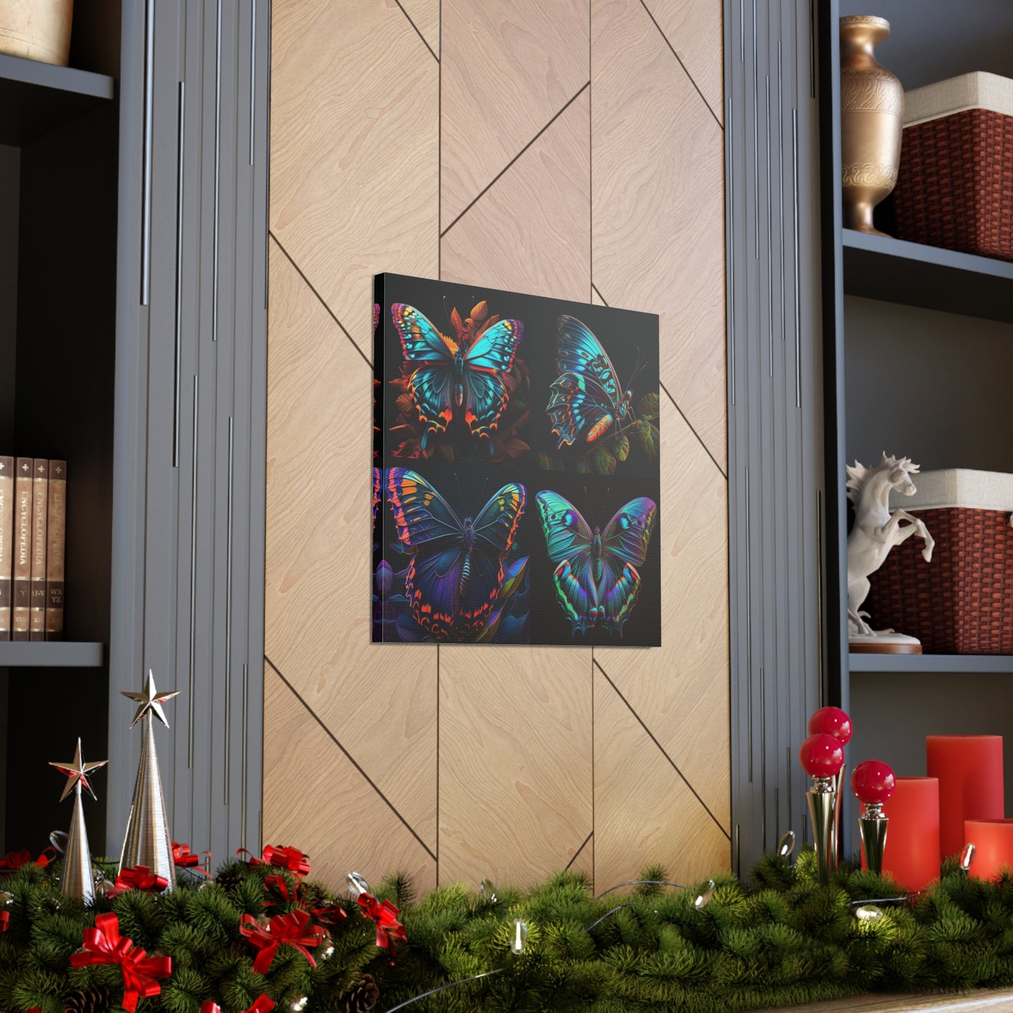 Canvas Gallery Wraps Hue Neon Butterfly 5