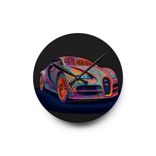 Acrylic Wall Clock Bugatti Abstract Concept 1