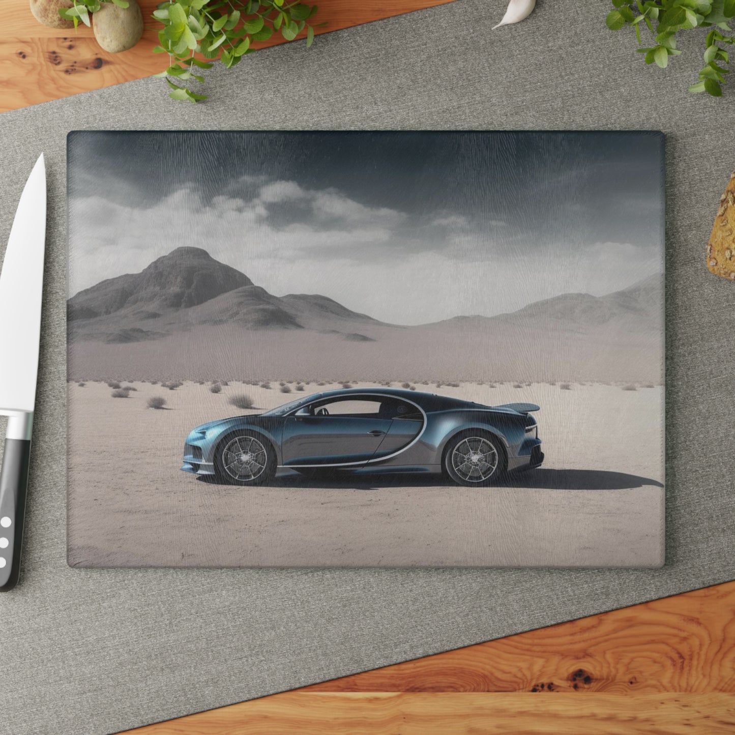 Glass Cutting Board Bugatti Real Look 1