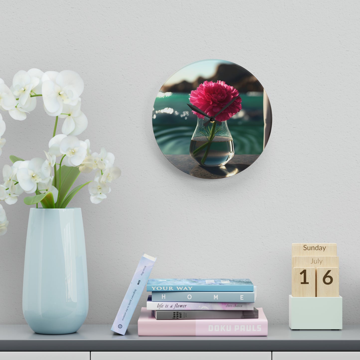 Acrylic Wall Clock Carnation 4