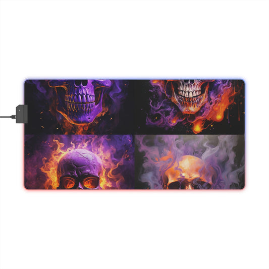 LED Gaming Mouse Pad Skull Flames 5