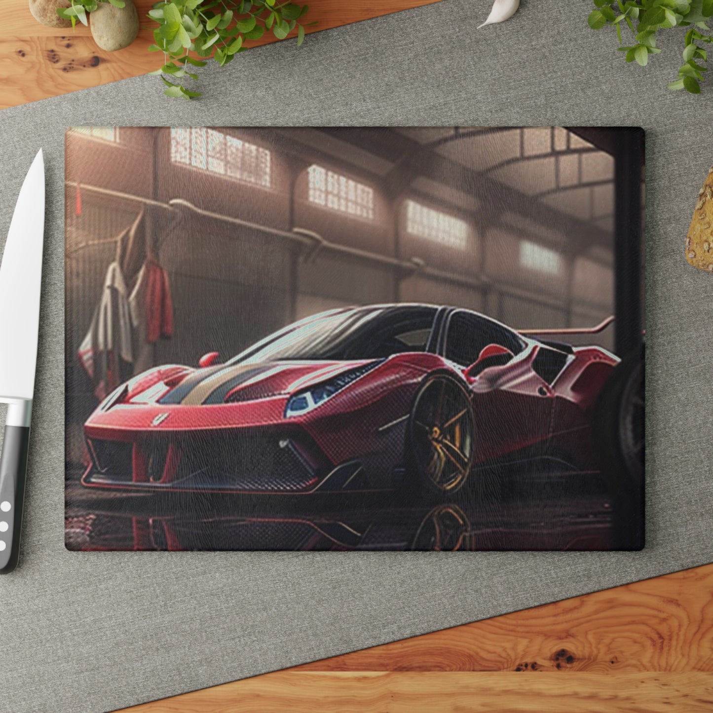 Glass Cutting Board Ferrari Hyper 4