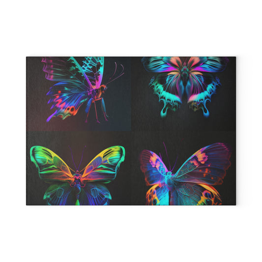 Glass Cutting Board Raw Hyper Color Butterfly 5