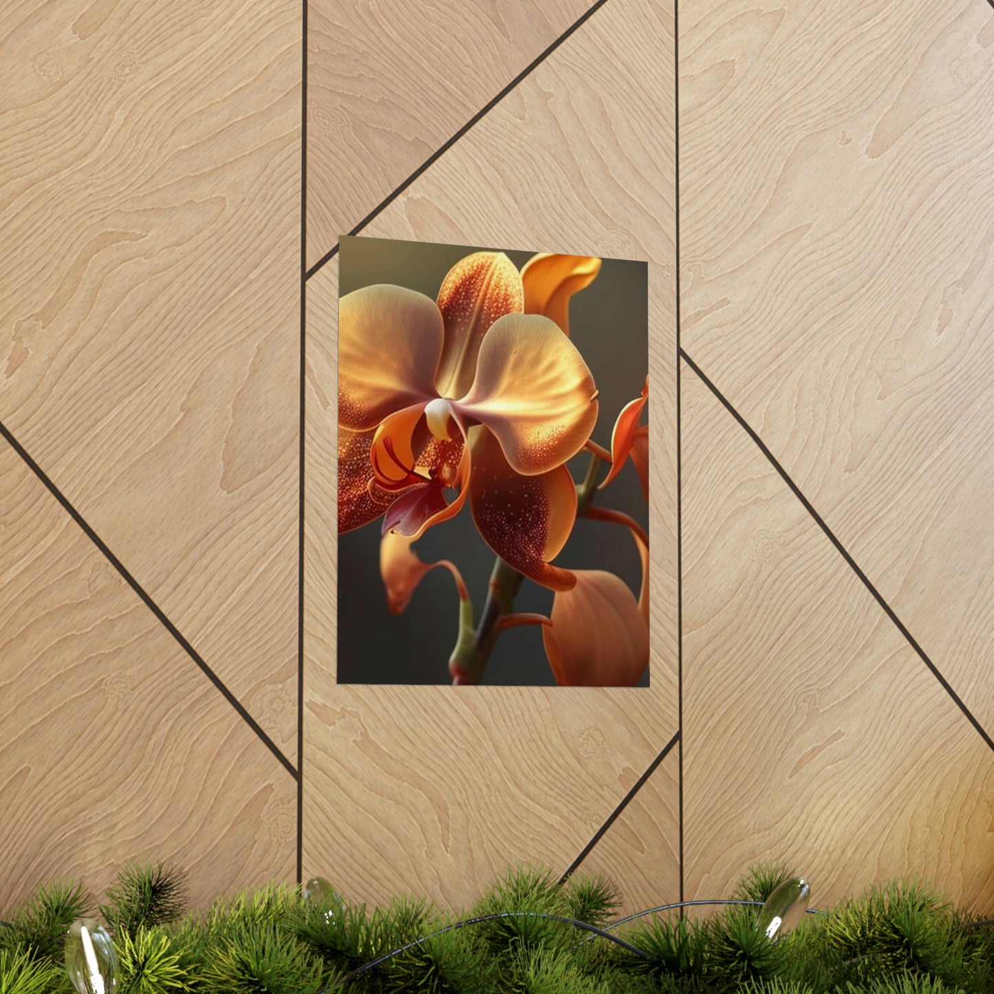 Premium Matte Vertical Posters Orange Orchid 1