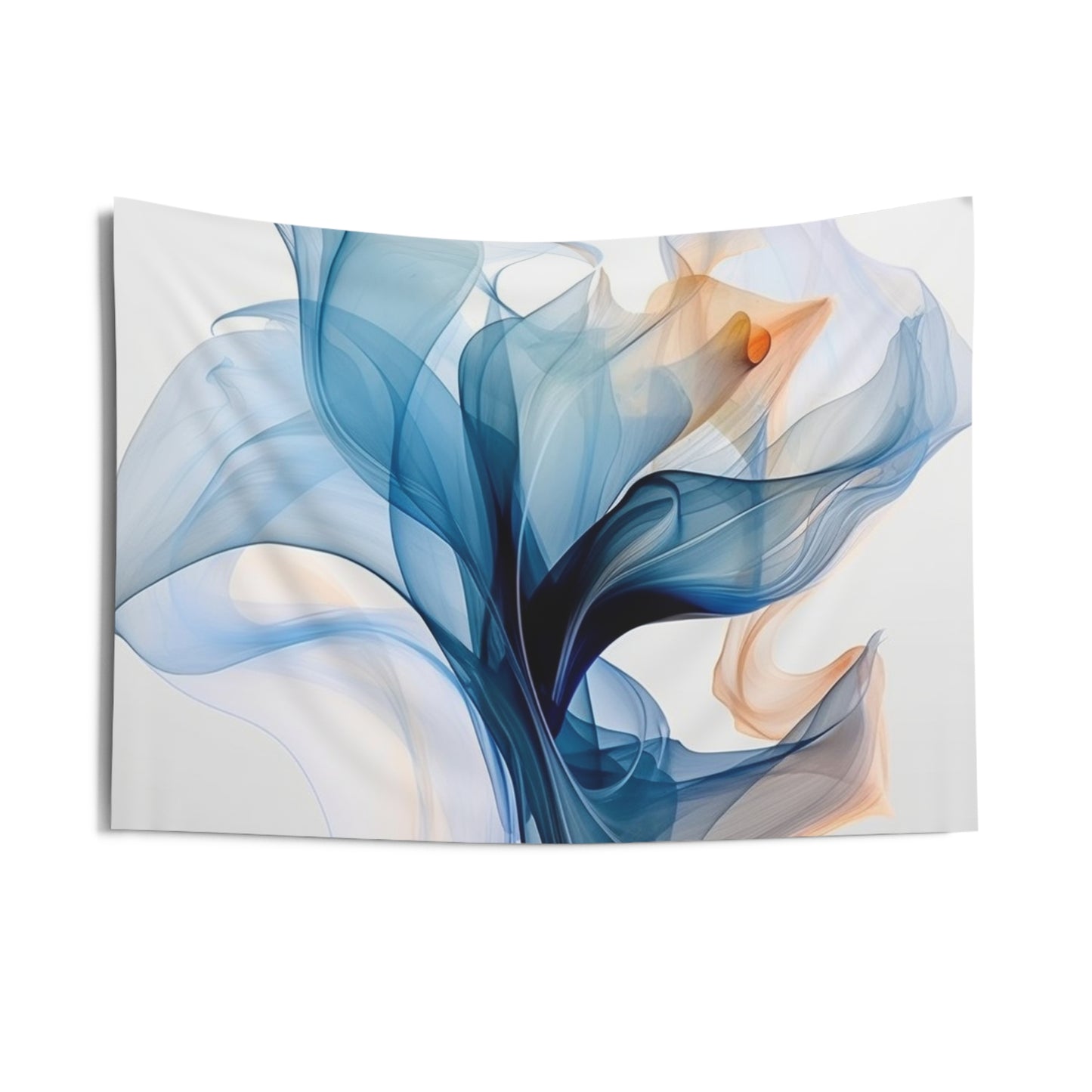 Indoor Wall Tapestries Blue Tluip Abstract 3