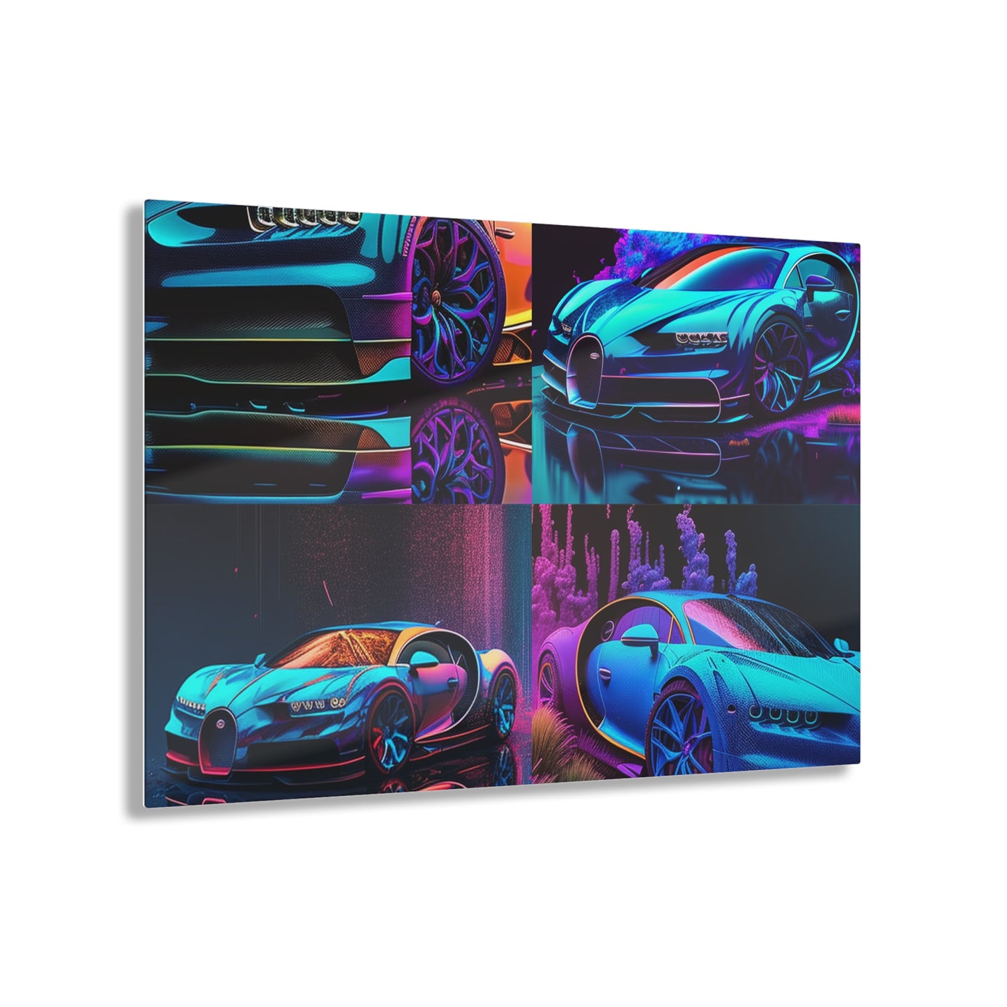 Acrylic Prints Bugatti Neon Chiron 5