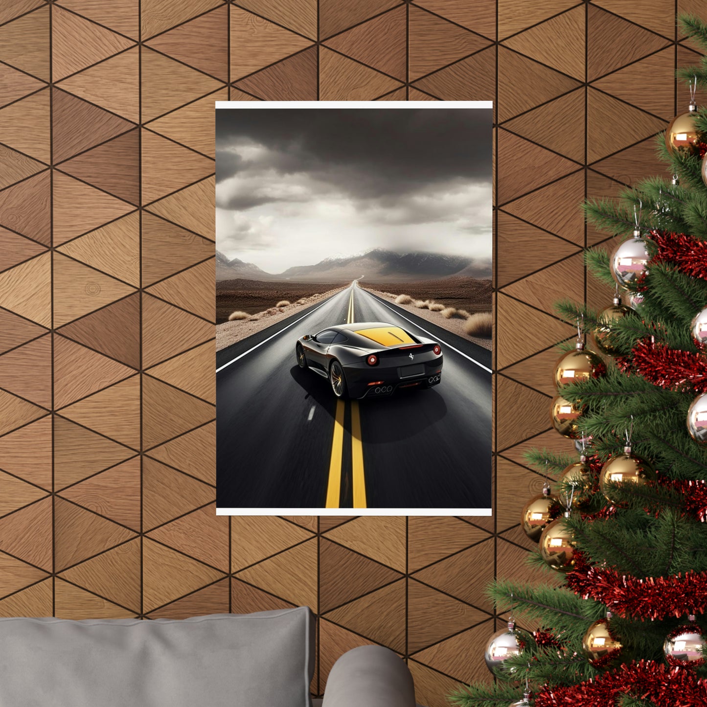 Premium Matte Vertical Posters Ferrari Road 4