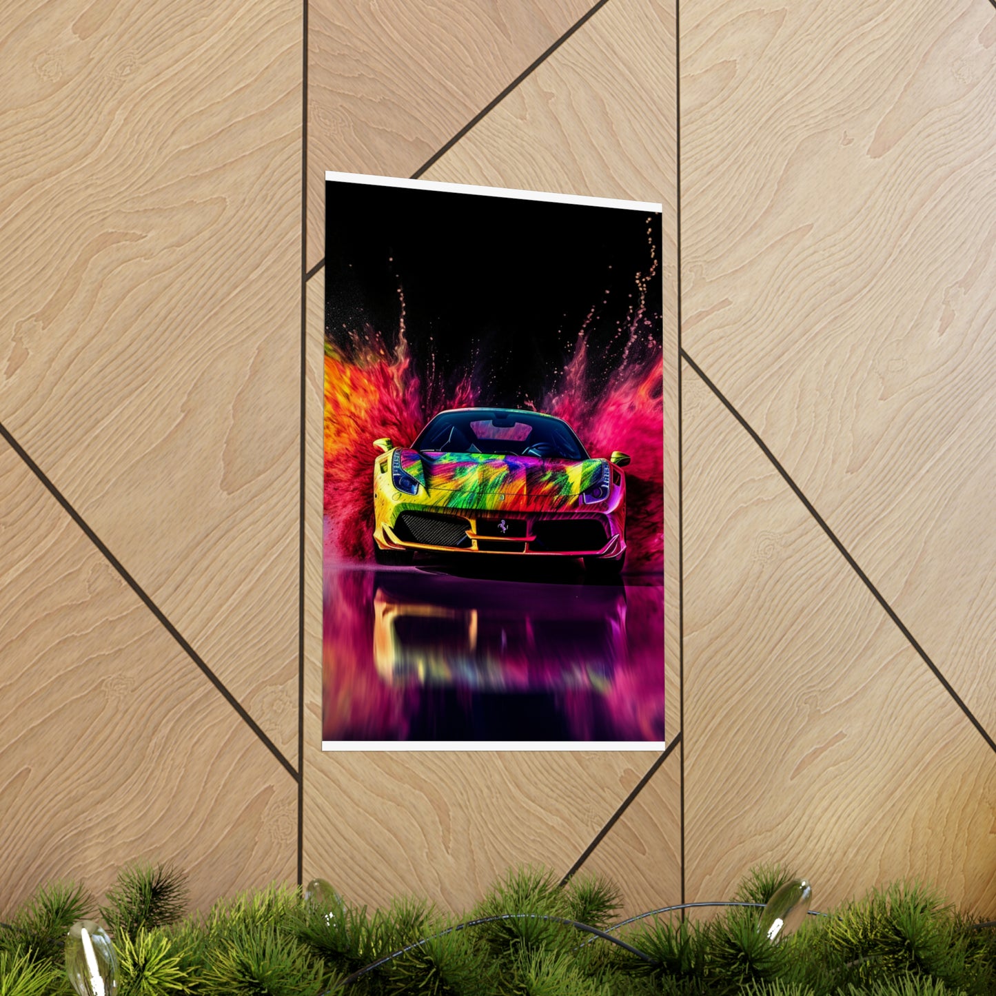 Premium Matte Vertical Posters Farrari Water 2