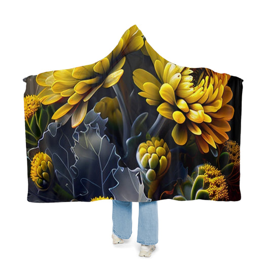 Snuggle Hooded Blanket Yellow Hermosas Flores Amarillas 1