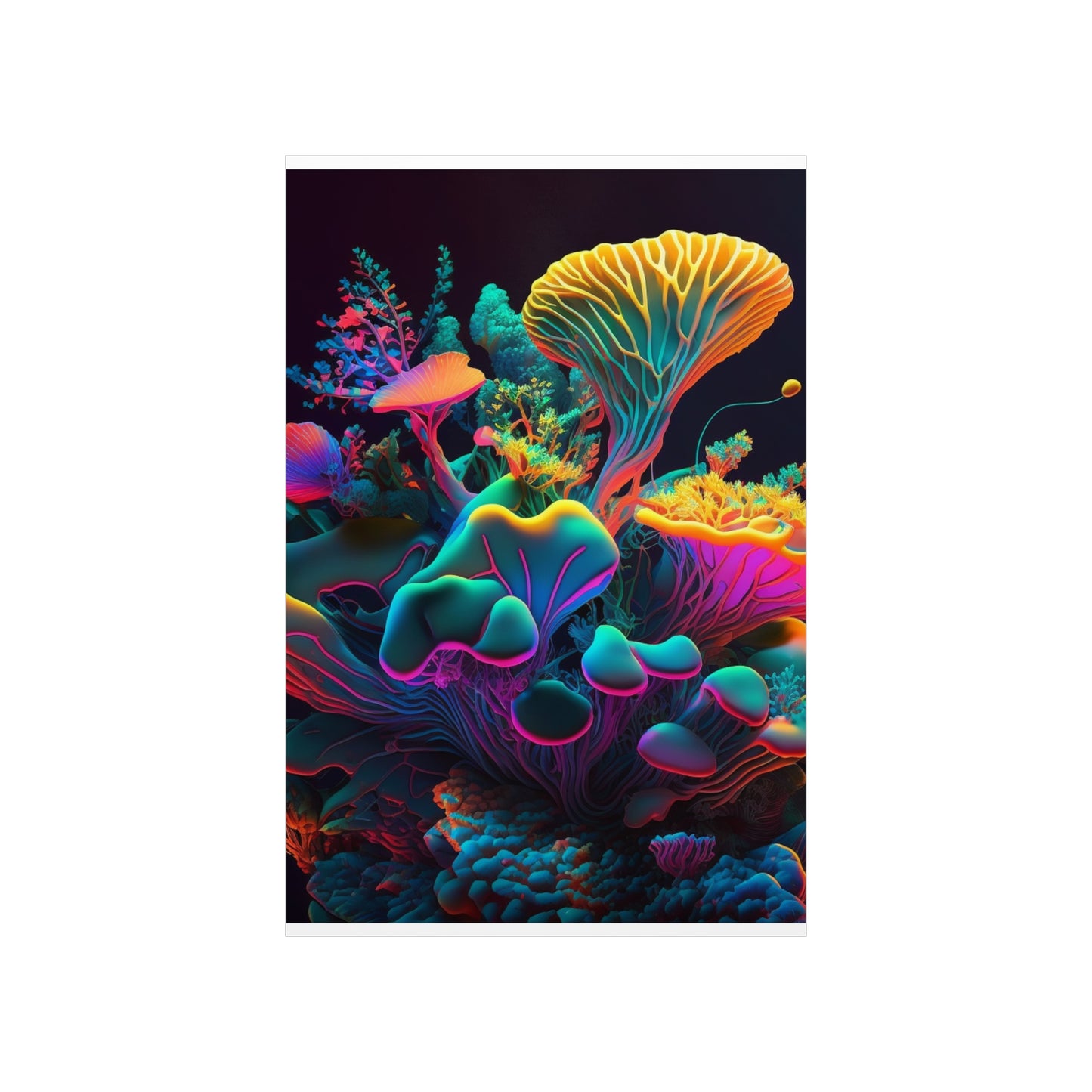 Premium Matte Vertical Posters Macro Coral Reef 1