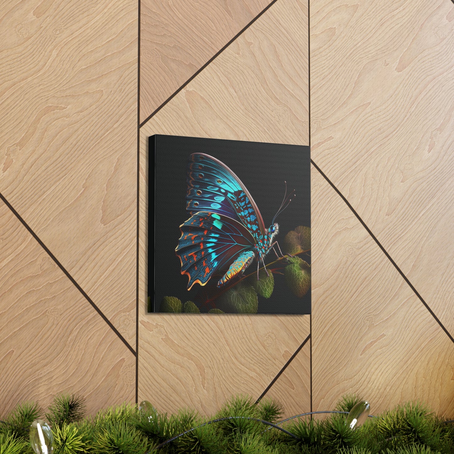 Canvas Gallery Wraps Hue Neon Butterfly 2