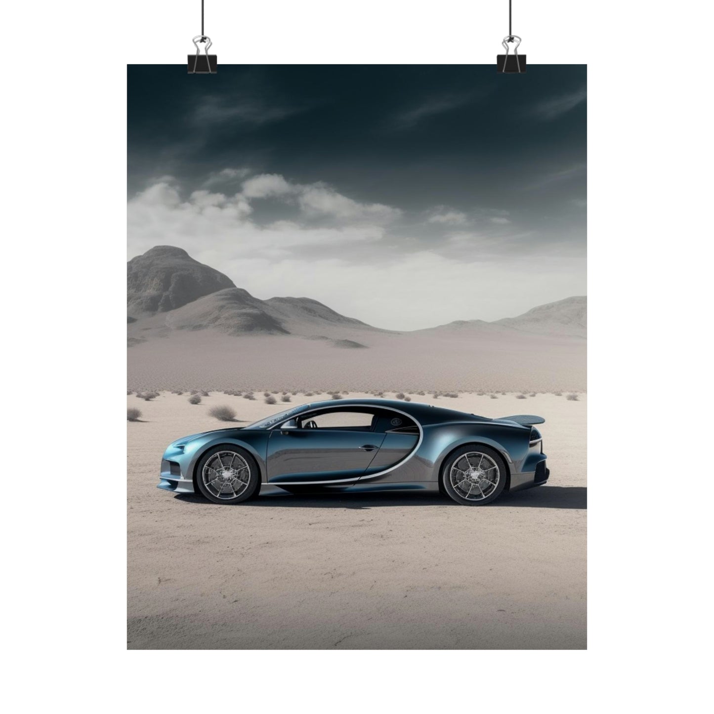 Premium Matte Vertical Posters Bugatti Real Look 1