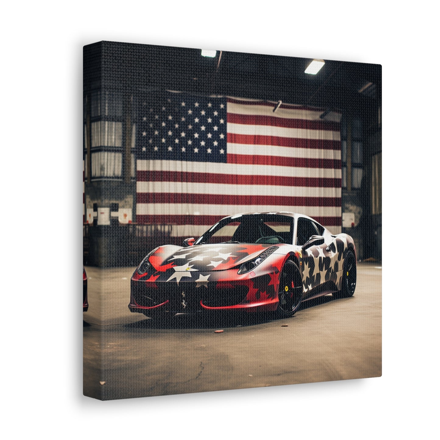 Canvas Gallery Wraps American Flag Farrari 1