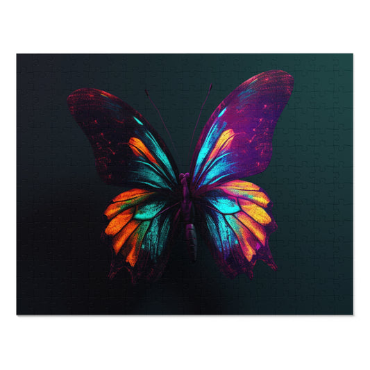 Jigsaw Puzzle (30, 110, 252, 500,1000-Piece) Hyper Colorful Butterfly Macro 4