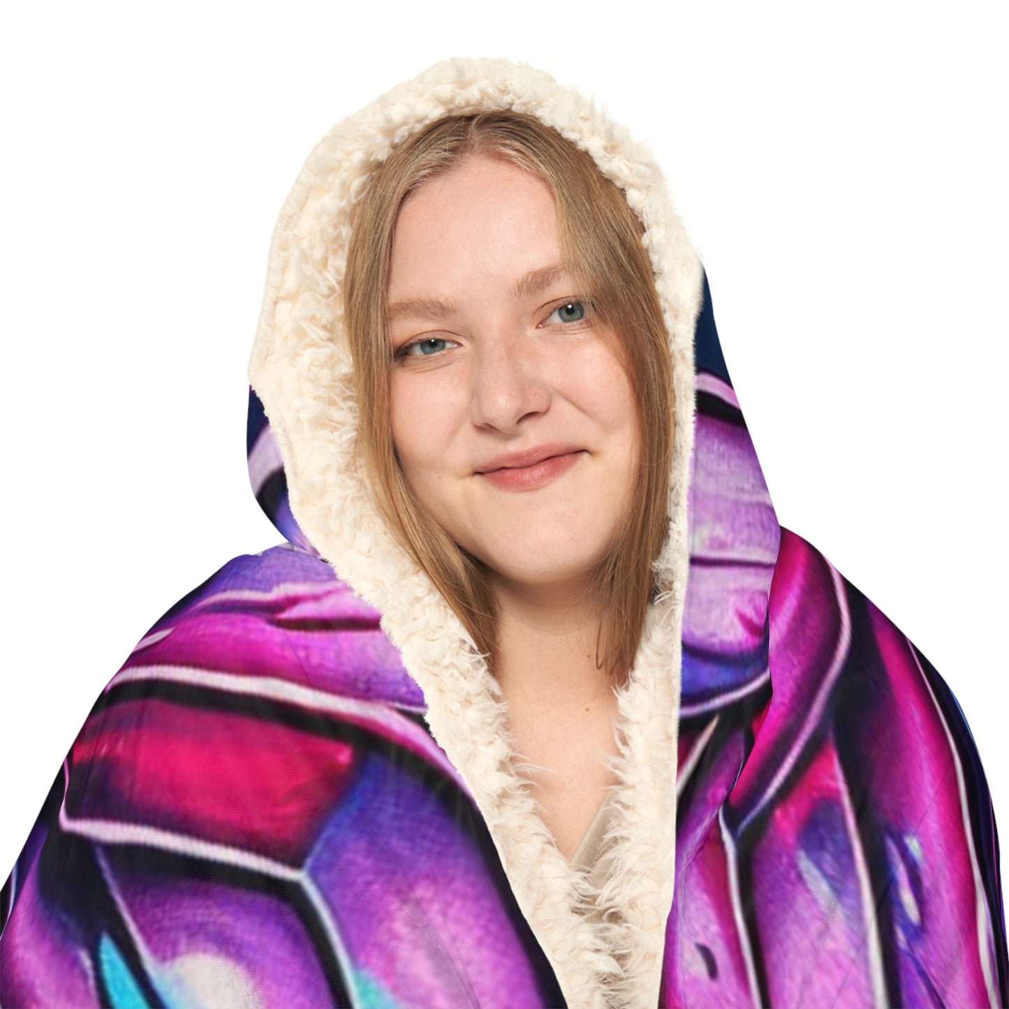 Snuggle Hooded Blanket Pink Butterfly Flair 2