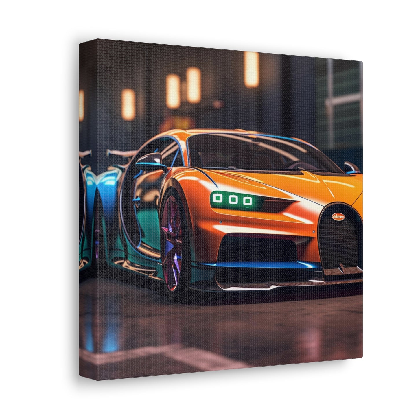 Canvas Gallery Wraps Hyper Bugatti Neon Chiron 1