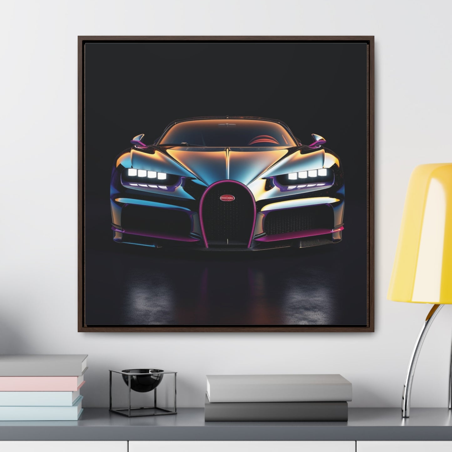 Gallery Canvas Wraps, Square Frame Hyper Bugatti Chiron 1