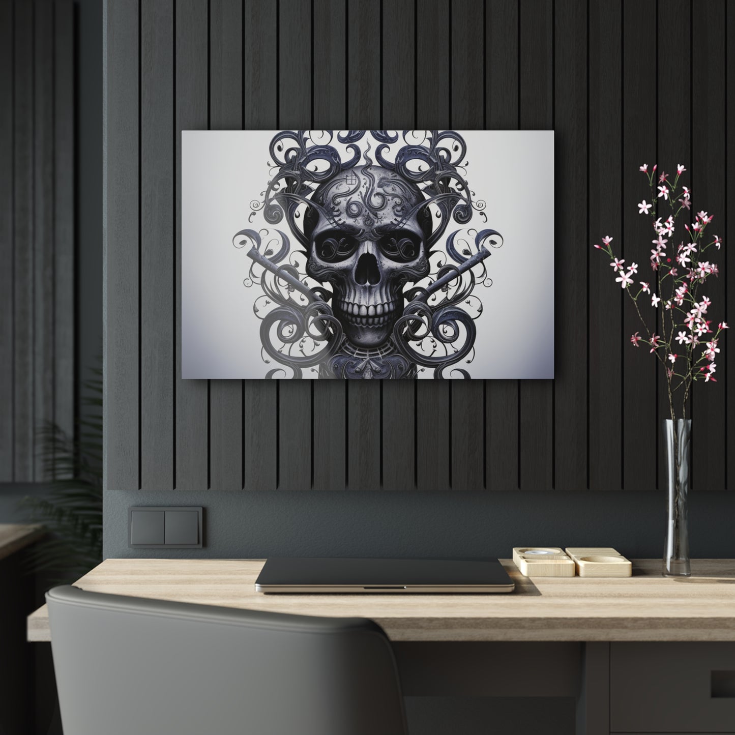 Acrylic Prints Skull Treble Clef 1