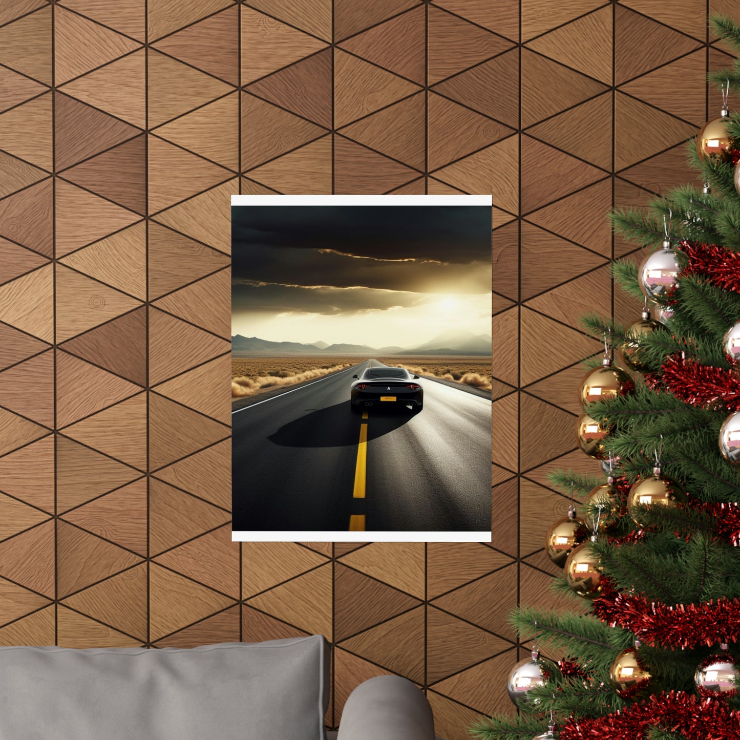 Premium Matte Vertical Posters Ferrari Road 1