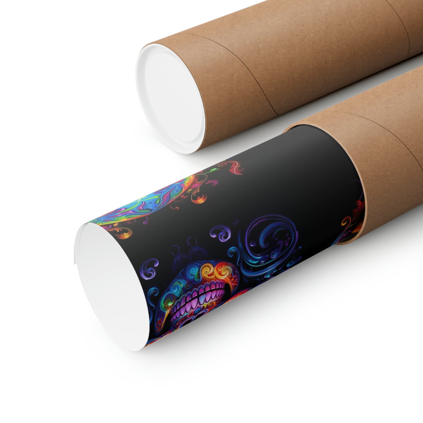 Premium Matte Vertical Posters Macro Skull Color 5