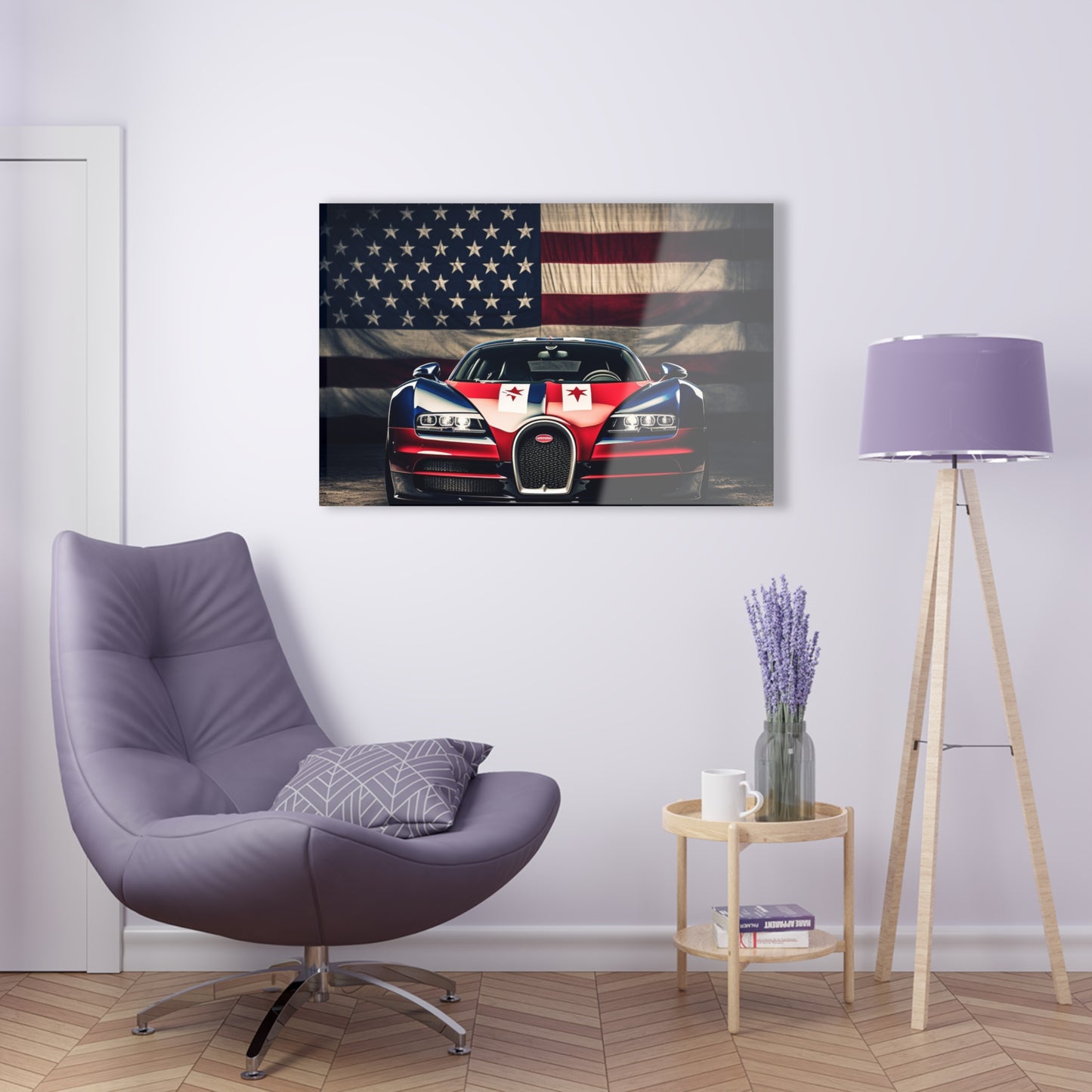 Acrylic Prints Bugatti American Flag 3