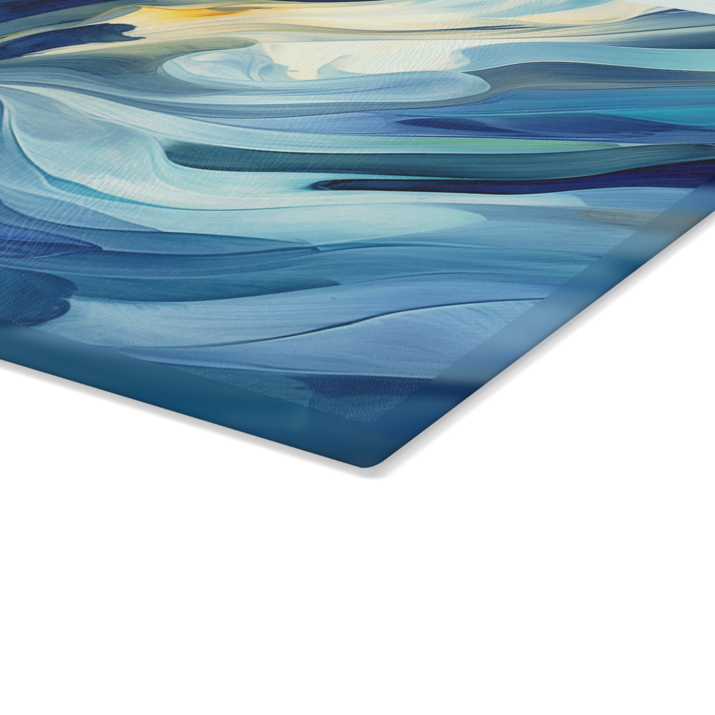 Glass Cutting Board Blue Tluip Abstract 4