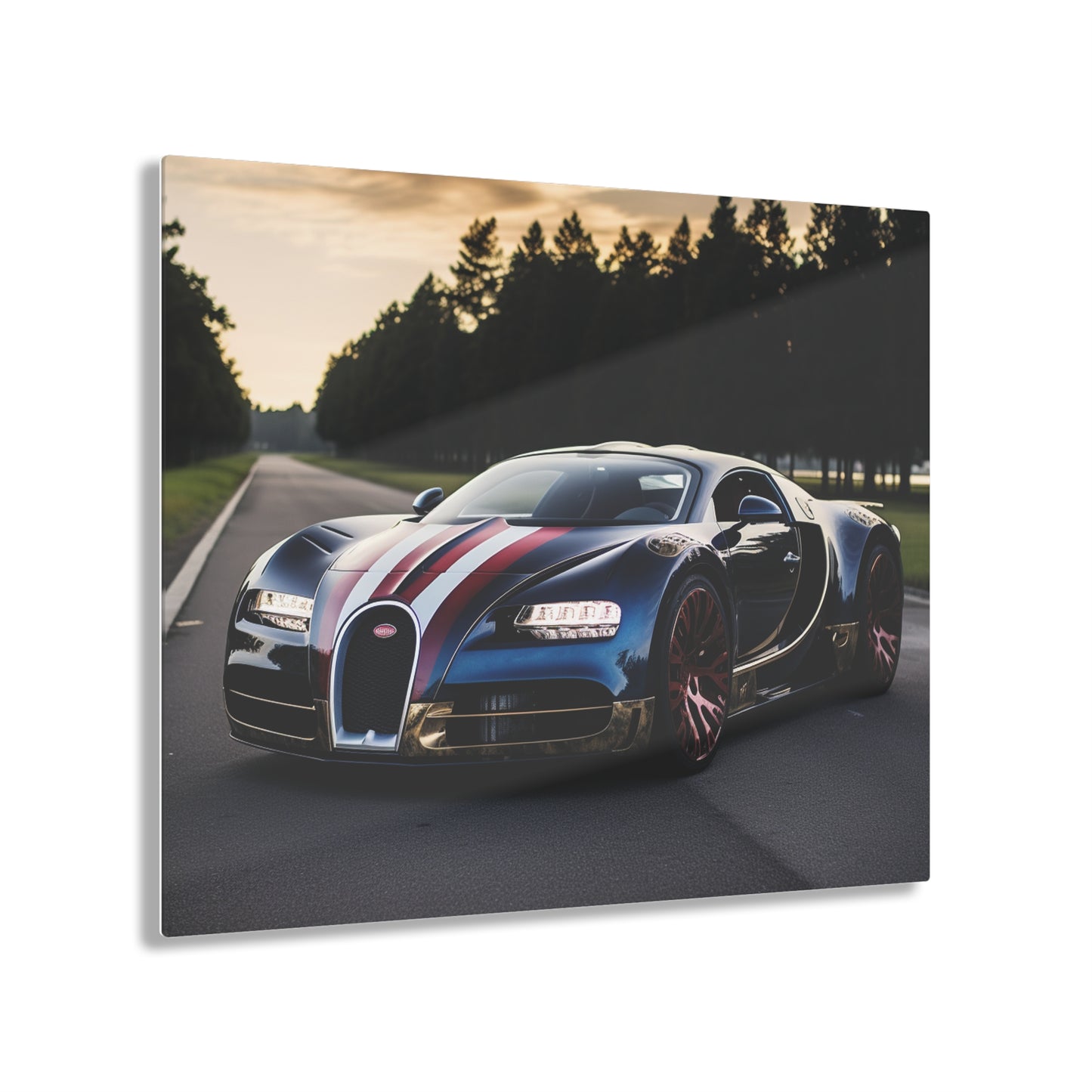 Acrylic Prints Bugatti Flag American 1