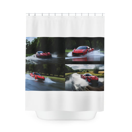 Polyester Shower Curtain Water Ferrari Splash 5
