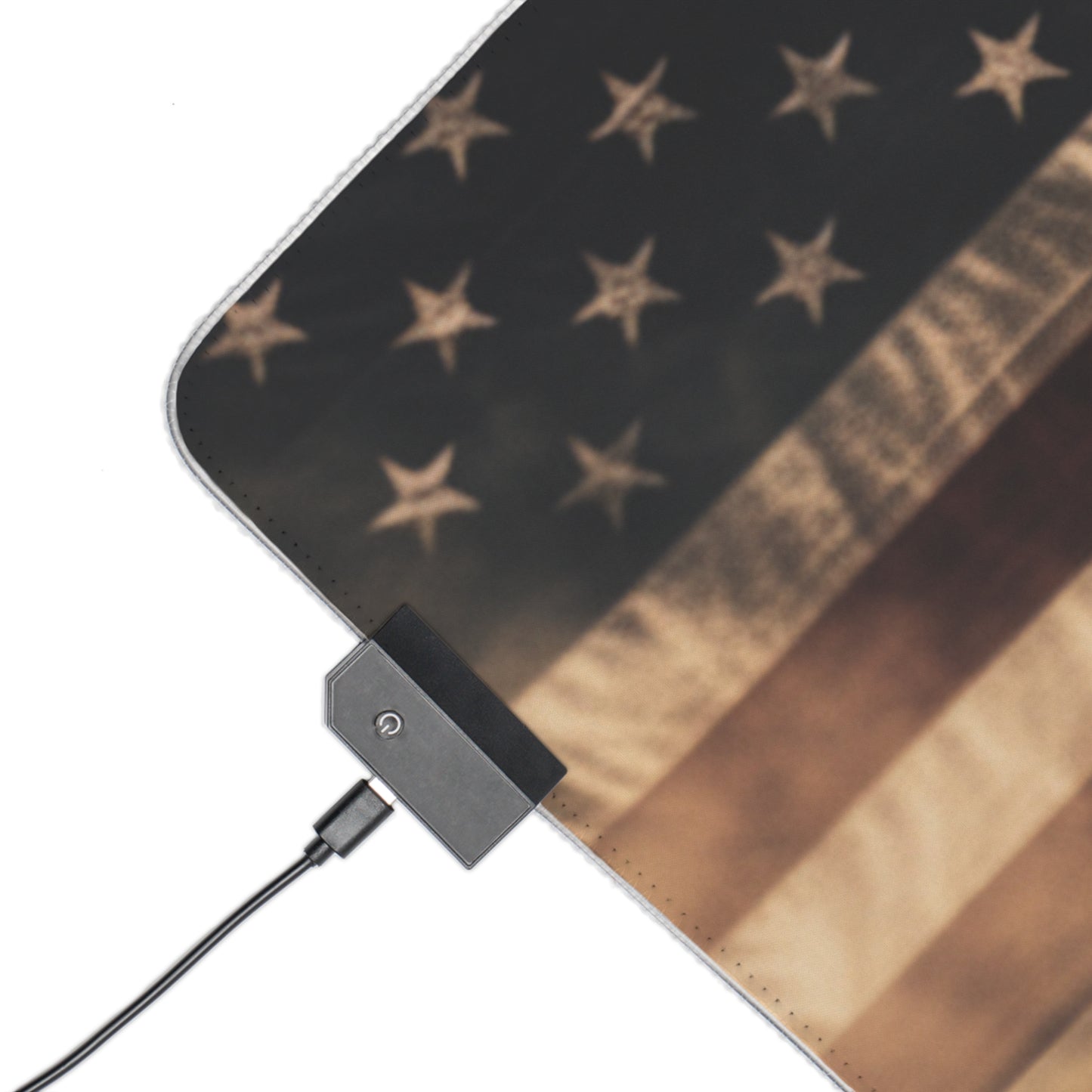 LED Gaming Mouse Pad American Flag Background Porsche 4